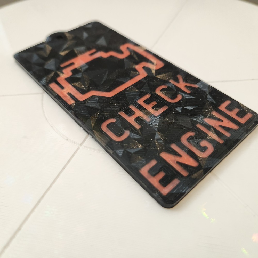 Check Engine Light Hanging Badge – Fun Interior Ornament