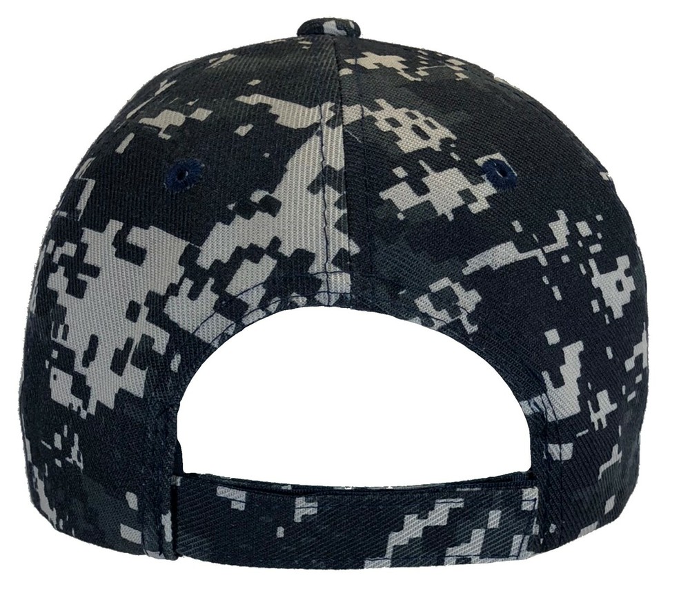 "VETERAN" U.S. Submarine Force Hat Digital Blue Structured Ball Cap Version