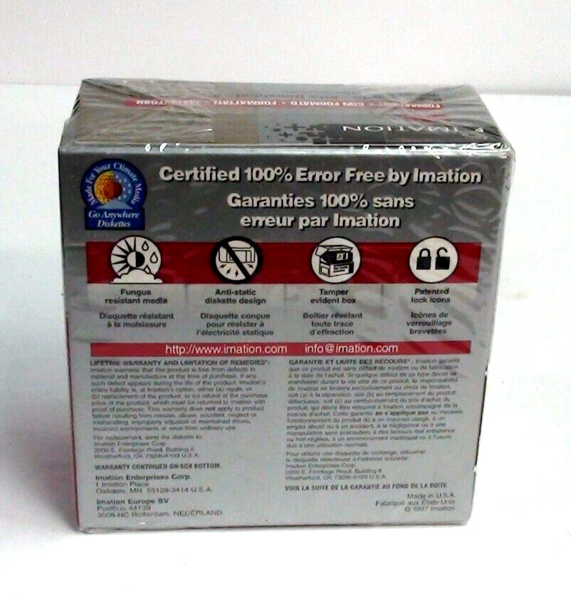 3M IMATION MAC FORMATTED HIGH DENSITY 2HD 3.5 DISKETTES 2 BOXES 10 DISKS EACH