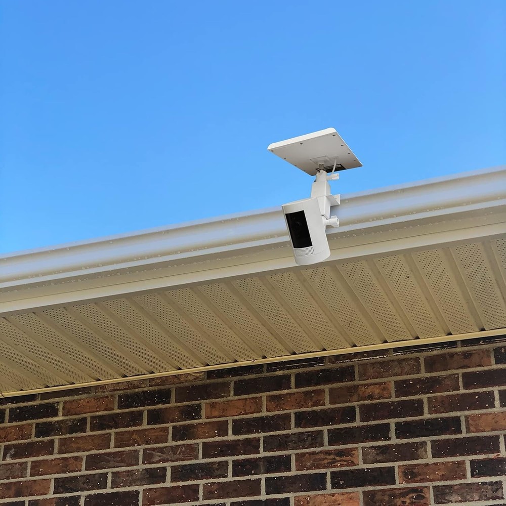 2-in-1 Adjustable Gutter Mount for Ring Cameras & Solar Panels - No Drilling
