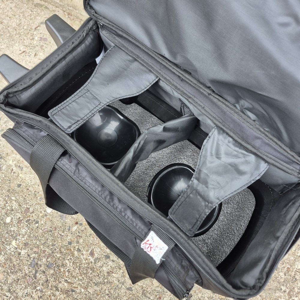 KRX Strikeforce 2 Bowling Ball Black Rolling Bag Case