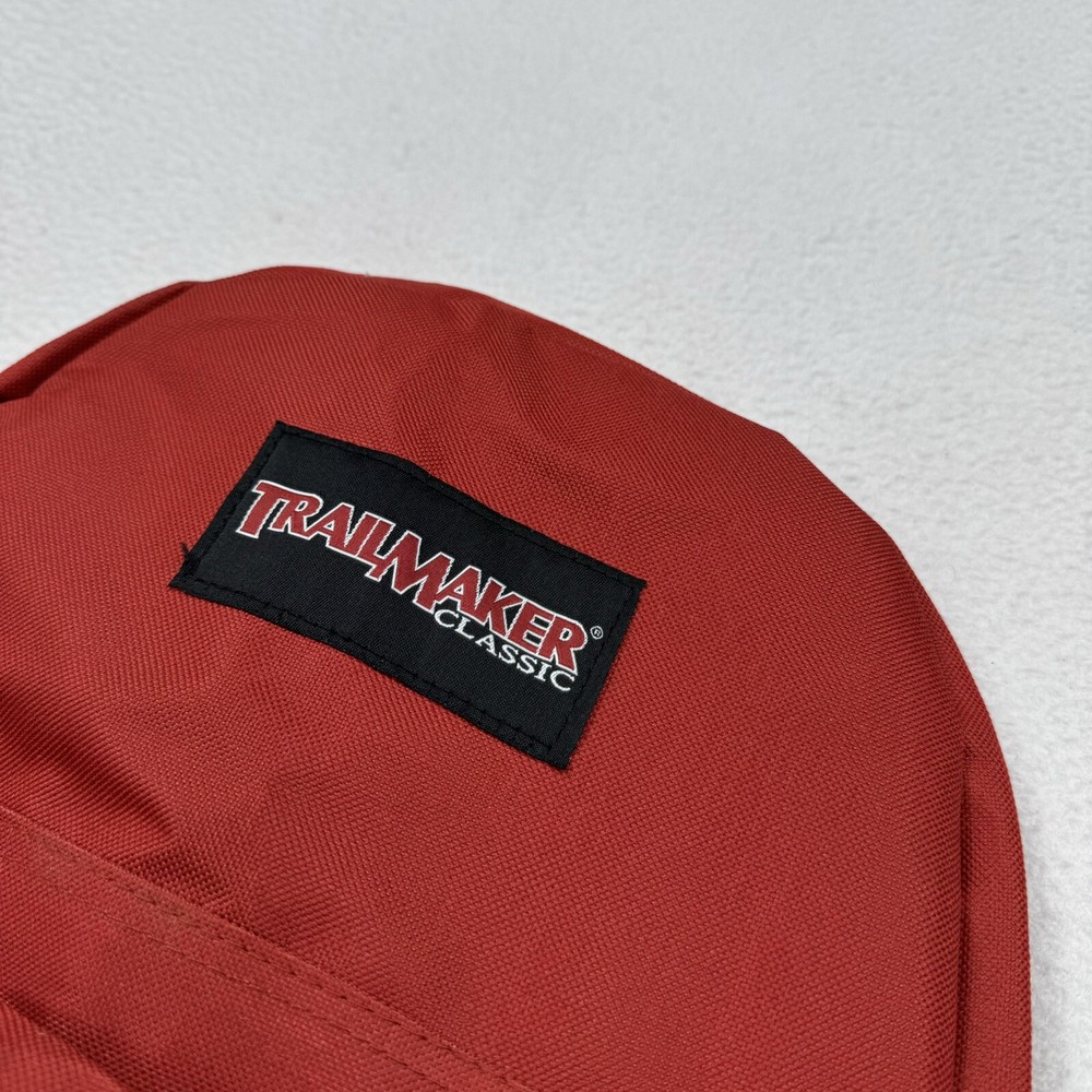 Vintage Trailmaker Classic 2 Pocket Backpack Red 14" Retro School
