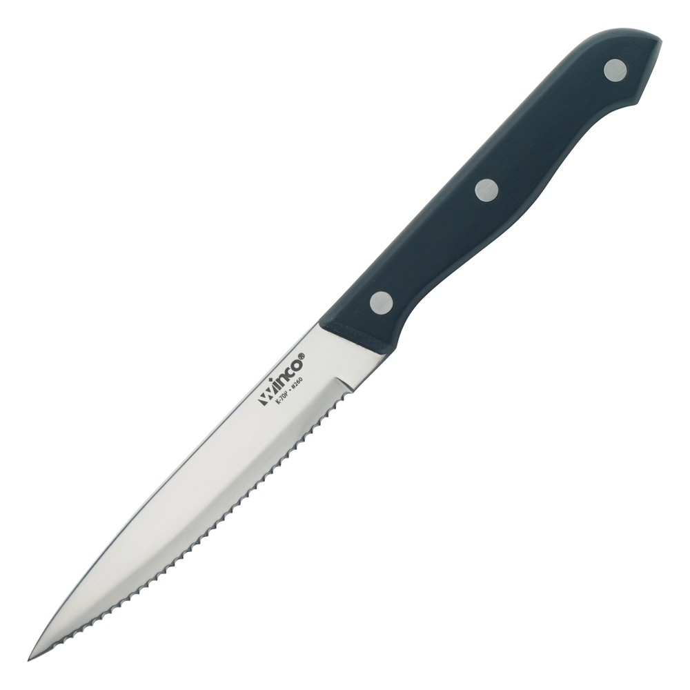 Steak Knives, 5" Blade, Pointed Tip, Solid POM handle (24 Dozen)