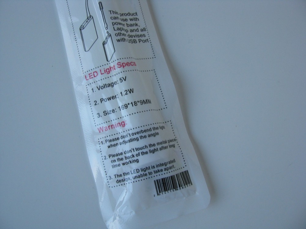 USB LED Light Plug PC Computer Port Flexible for Laptops Bendy Power Banks WHITE