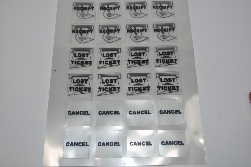 Federal APD 3M Parking Station push-button User Interface Label "receipt cancel