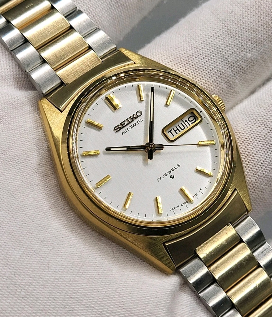 [NEAR MINT] 1979 Seiko Gold Automatic 17 Jewels Japan 6309-7149 Vintage Retro