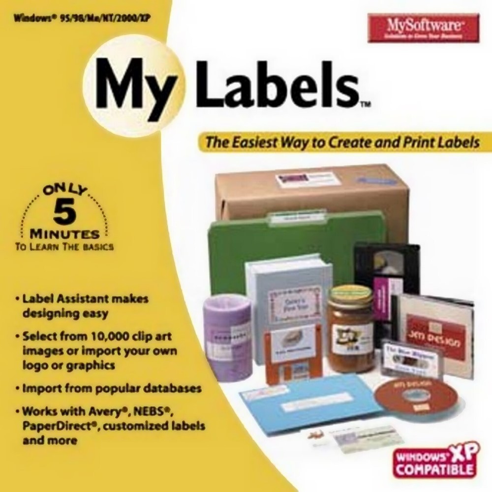 My Software My Labels MySoftware - Easily Create! PC Software Sealed New