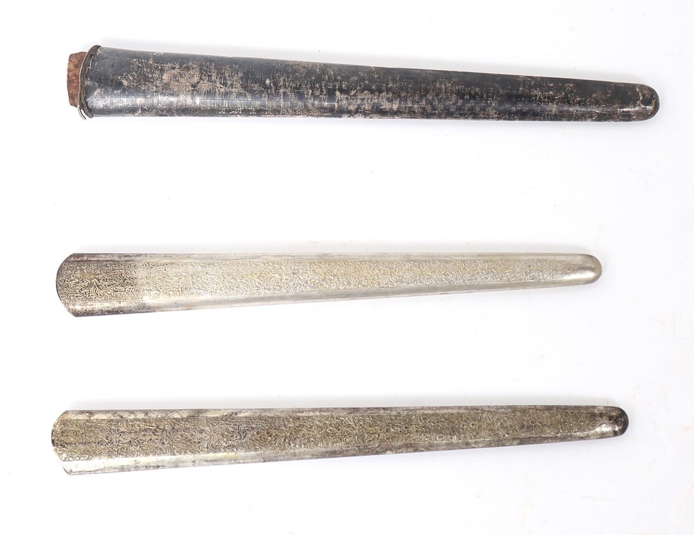 Three Indonesian Kris Dagger Chapes