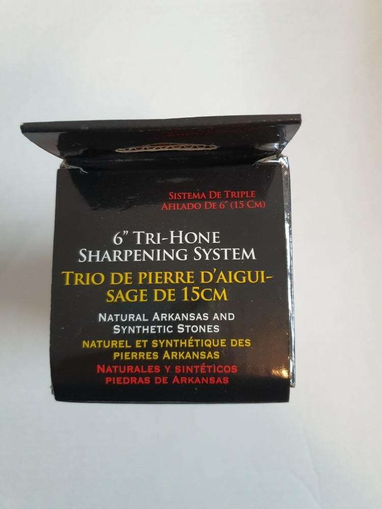 Smith's 6"Tri-Hone Sharpening System Medium-Fine-Coarse, sharpens all types .