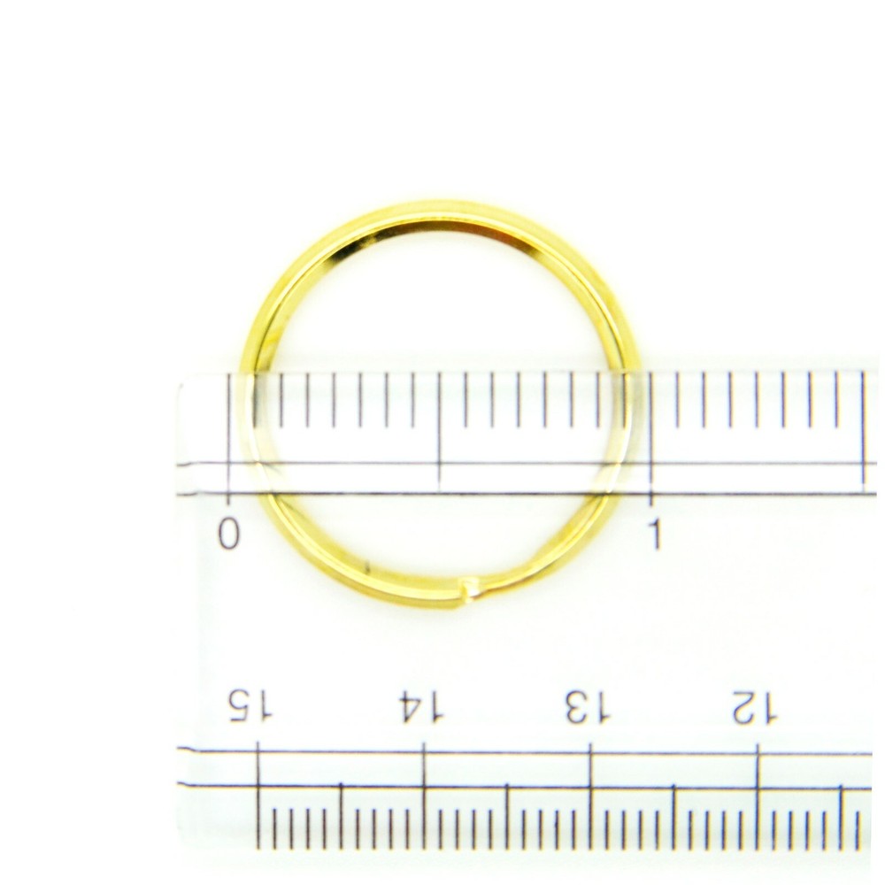 LOT 25 GOLD KEY RING ~ 24mm 1" Split Ring - FREE SHIP