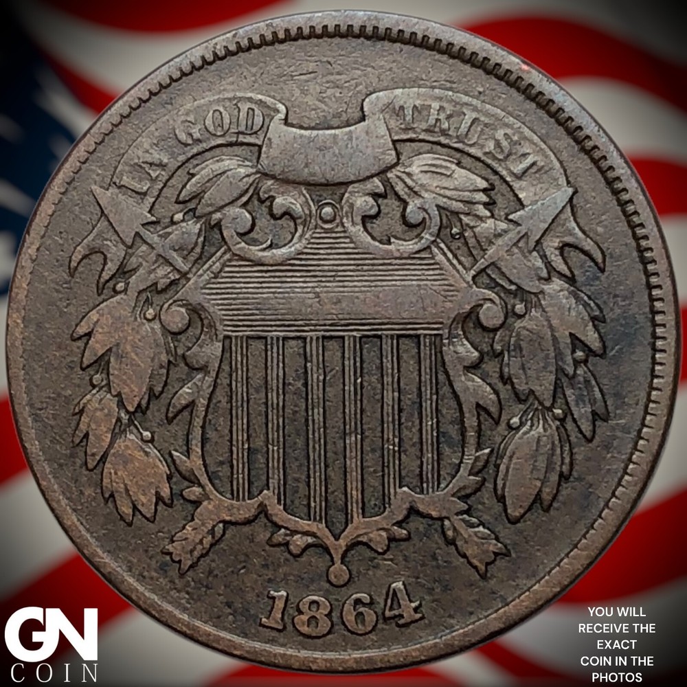 1864 2 Cent Piece Y8311