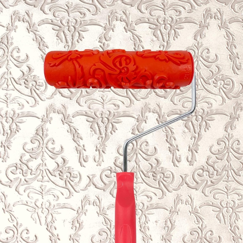 7''Patterned Paint Roller Wall Decoration Classic Brick Embossing Texture Rubber
