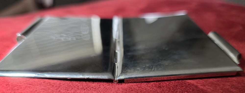 Antique Silver Case with Notepad and Pen