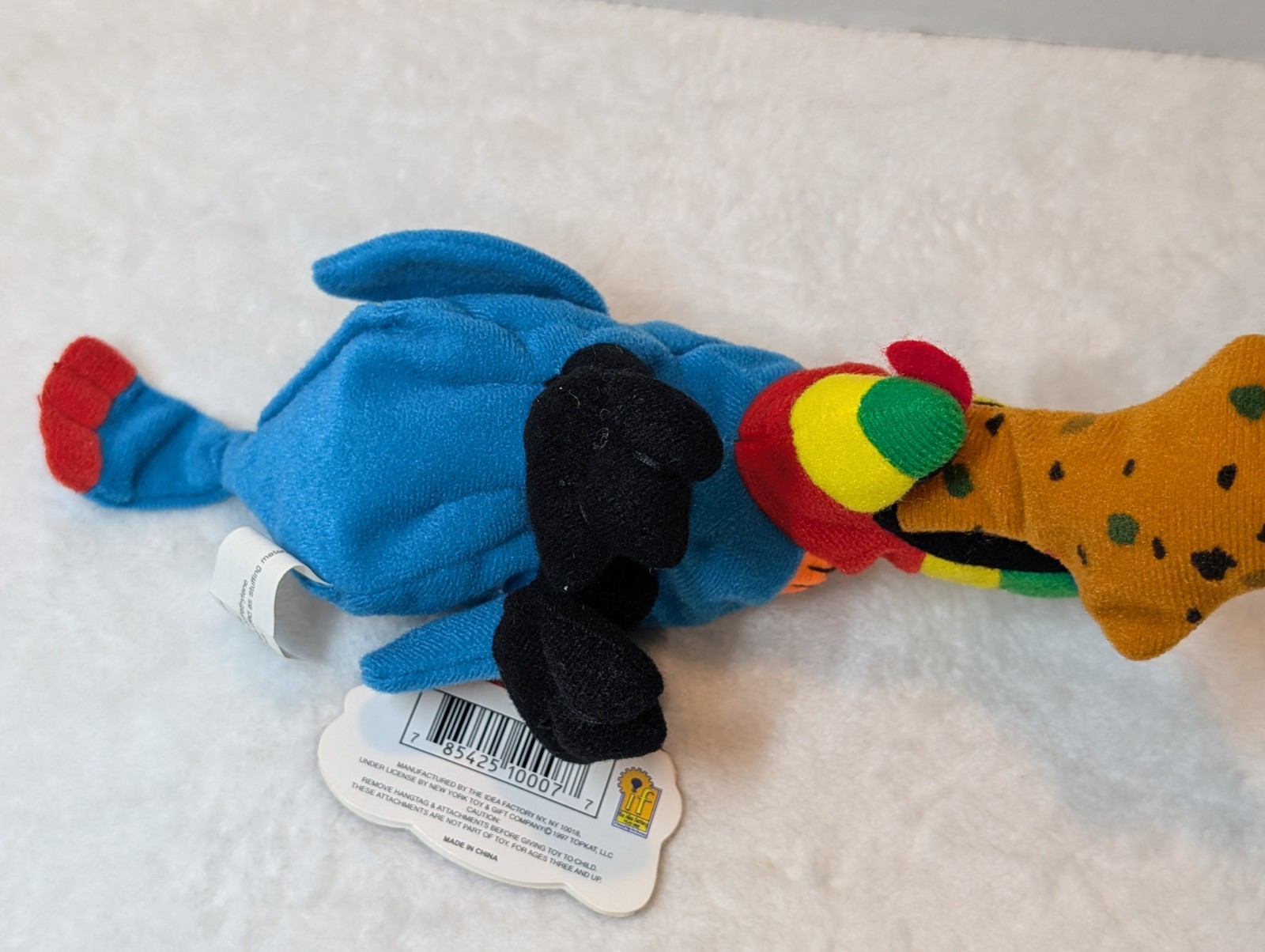 Vintage 90s Meanies Plush Lot 6 - Series 1 & 2 With Tags DIGGER Snake Eyes BEAR