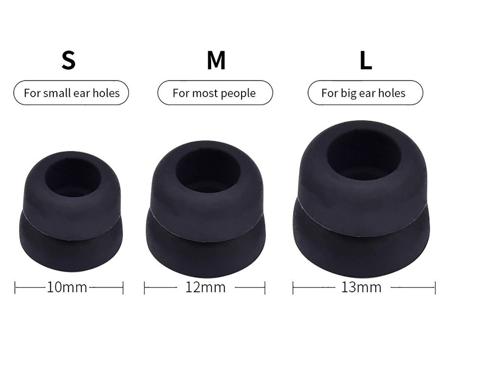 Ear Tips for Beats Studio Buds Replacement tips Double Flange Black