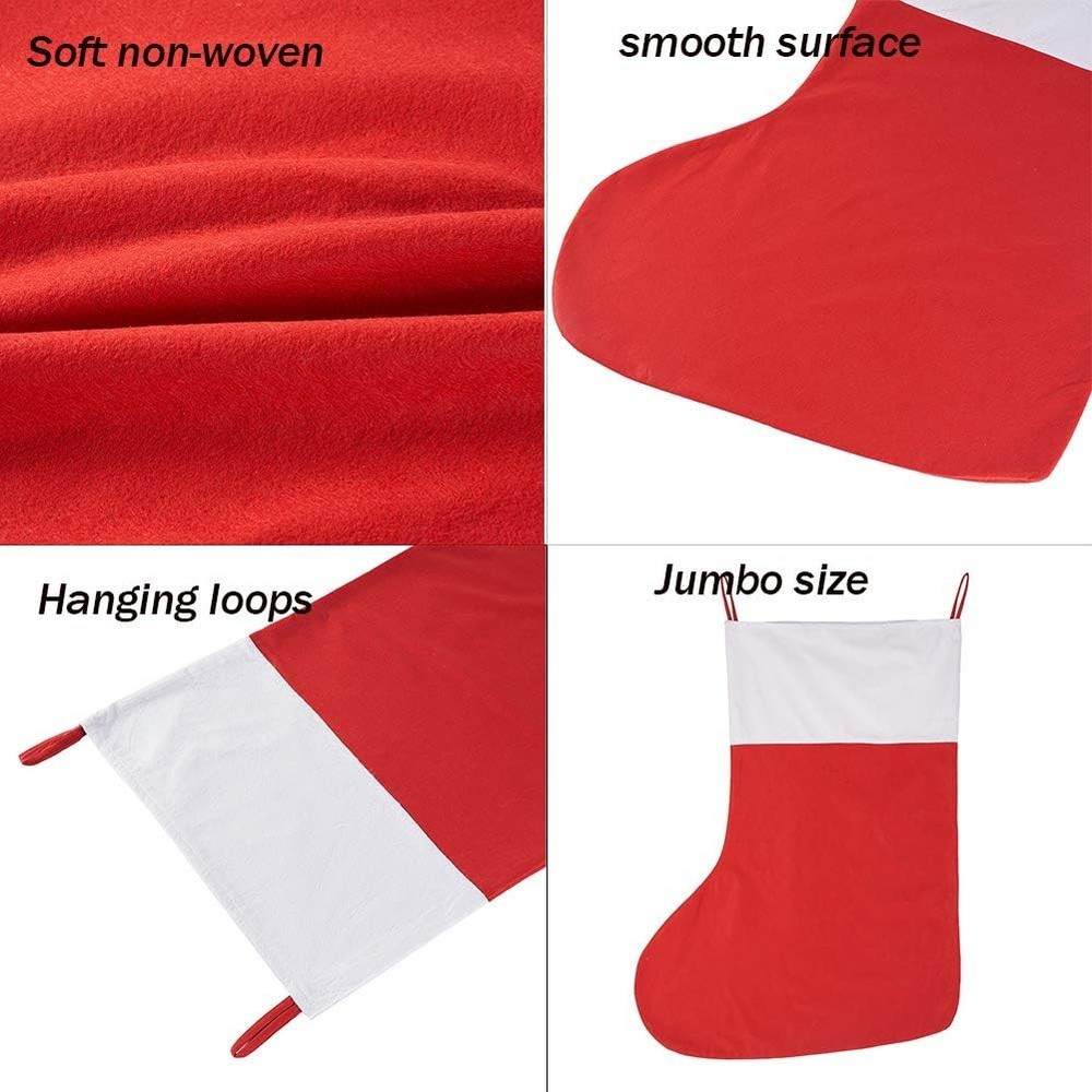 Jumbo Christmas Stocking Red White