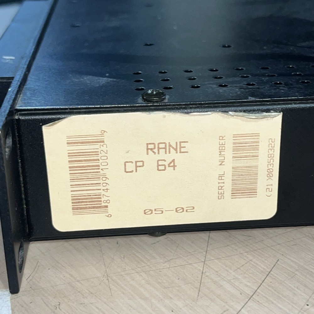 RANE CP 64 - COMMERCIAL PROCESSOR RACK MOUNT PREAMP/EQUALIZER