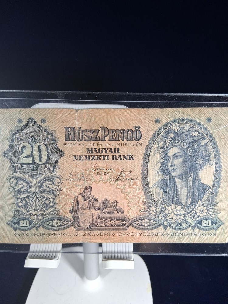 1941 HUNGARY 20 PENGO BANKNOTE