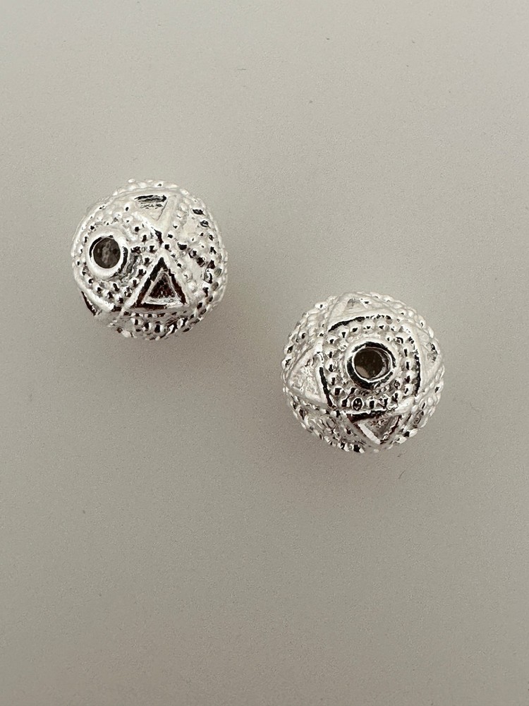 925 Sterling Silver Beads | Round Beads | 2Pcs. Per Pack | Silver Bead | Sizes: