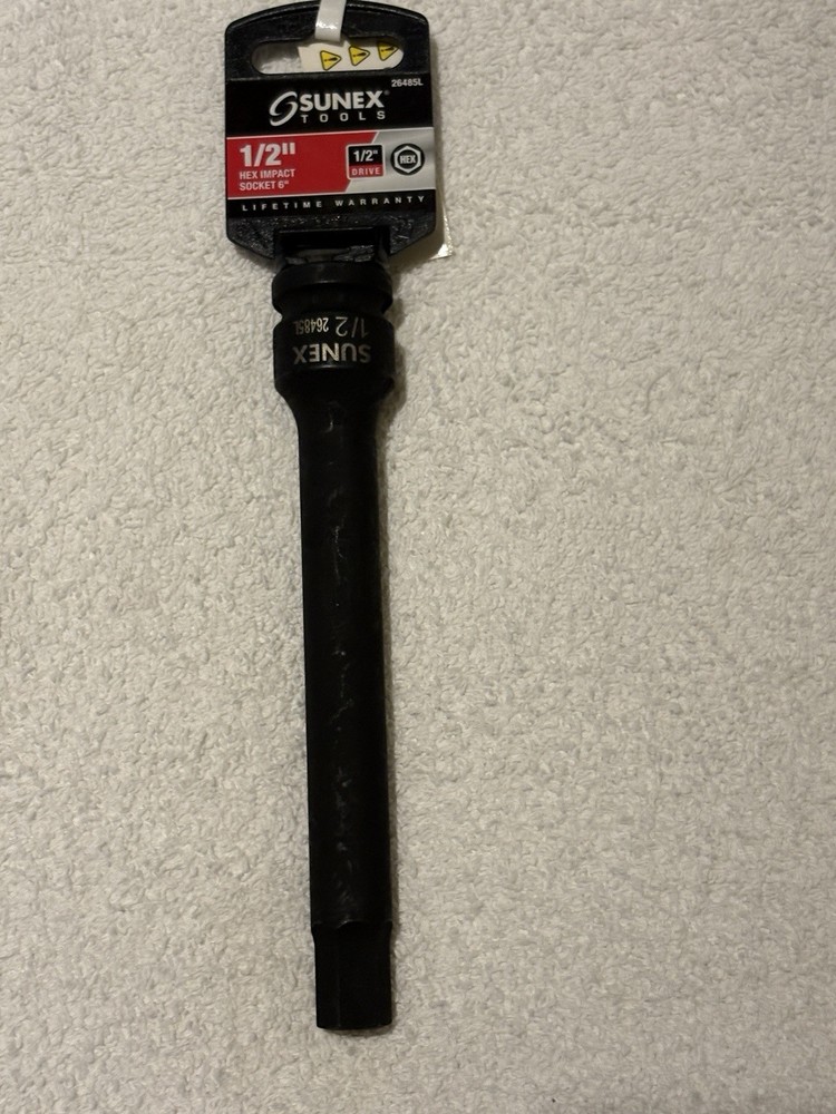 Sunex 26485L, 1/2" Drive, 1/2" Hex Bit Impact Socket - NEW