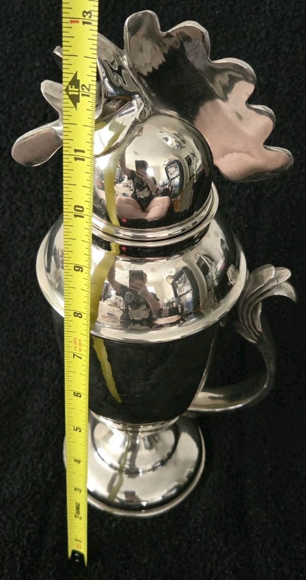 VTG Restoration Hardware Repro Art Deco Silver Plated Rooster Cocktail Shaker