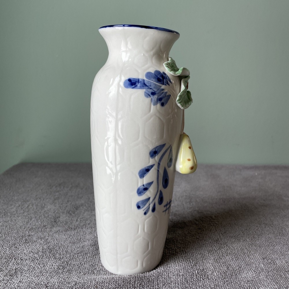 Ceramic Bud Vase With Hanging Fruit