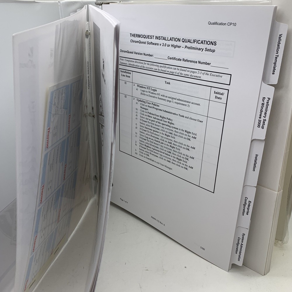 Thermoquest Total System Performance Validation Service for ChromeQuest Software