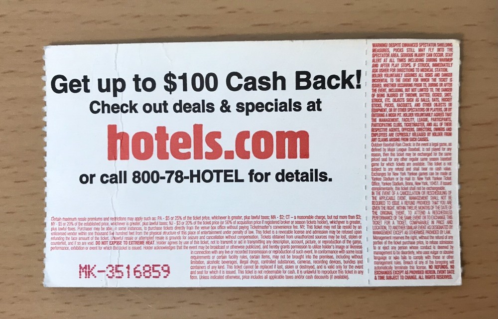 2004 NEIL YOUNG & CRAZY HORSE HERSHEY PENNSYLVANIA CONCERT TICKET STUB