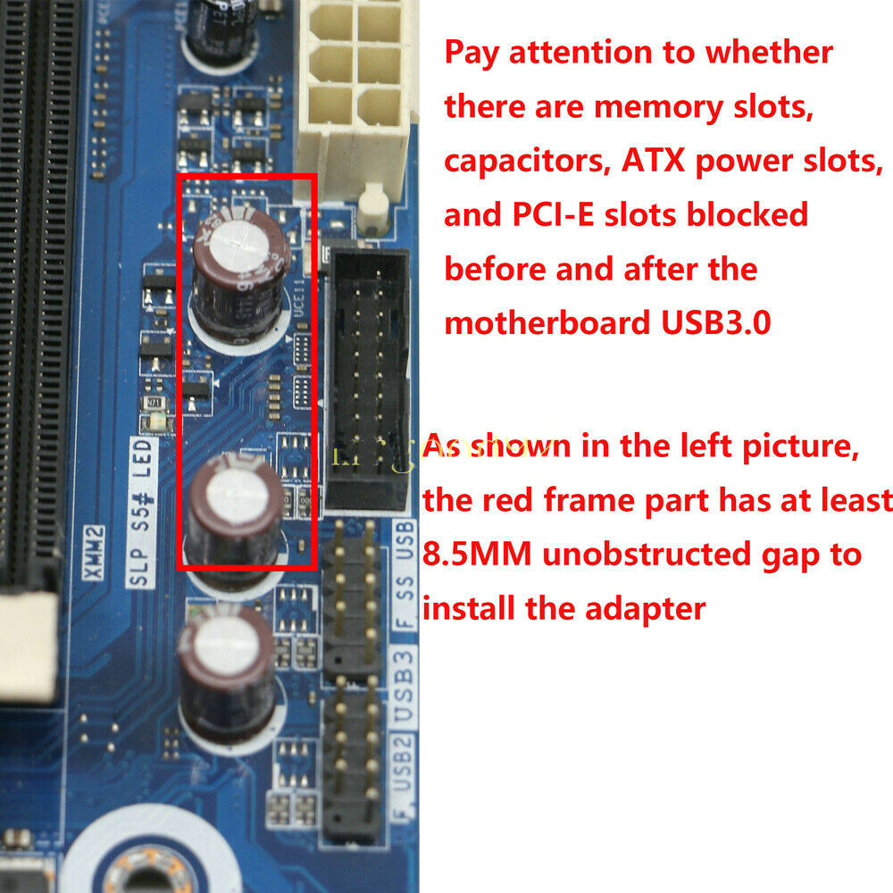 1PC USB3 adapter chassis front USB3 Conversion ordinary motherboard standard