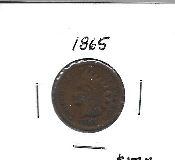 1865 Indian Head Cent VG