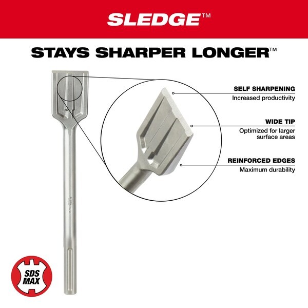 Milwaukee Tool 48-62-4089 Sds-Max Sledge Scraping Chisel