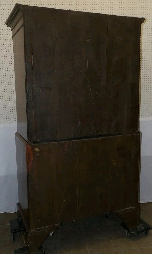 English Chest On Chest With Pull Out Silde 19thc