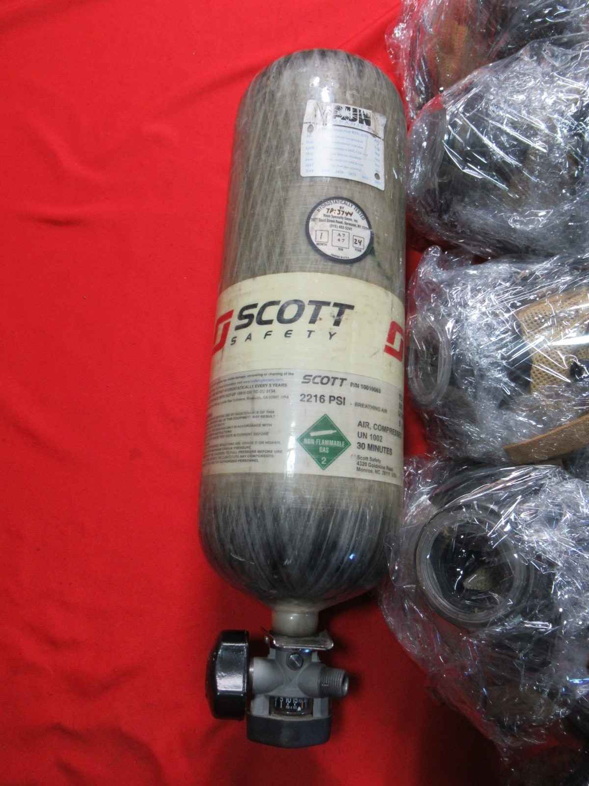 Mfg 2012 Scott SCBA 2216 PSI CURRENT HYDRO CYLINDER TANK BOTTLE Fire Rescue