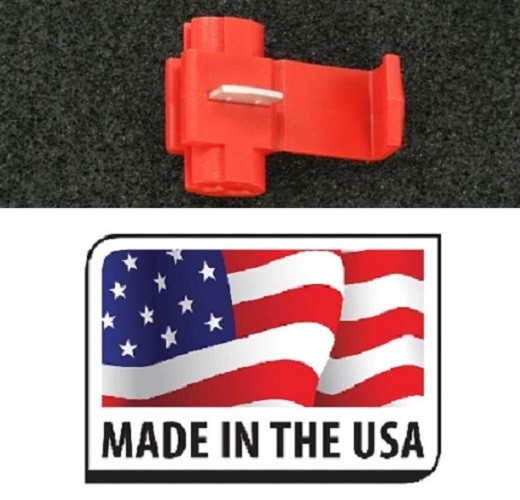 (100) Red 22-16 ga. ScotchLok Quick Splice Wire Connectors Made In USA