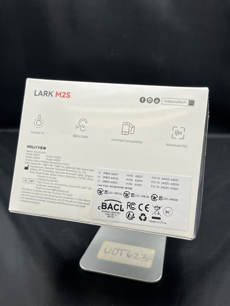 Hollyland Lark M2S Combo Wireless Lavalier Microphone for iPhone/Camera/Android