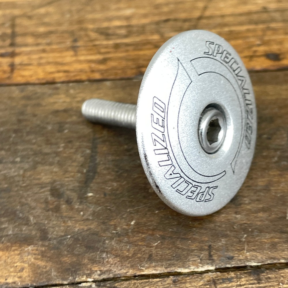 Vintage Specialized Eccentric Headset Top Cap 1.27" 1 1/8 Threadless Silver