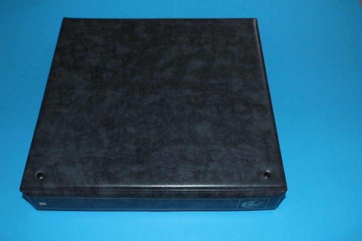 GK Black 3 Ring binder inc 90+ clear document size pg w Dustcase BlueLakeStamps
