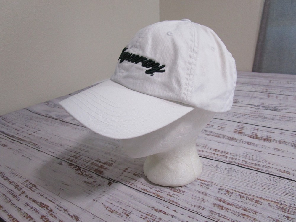 Tanqueray Gin Solid White Green Embroidered Spellout Adjustable Hat Cap One Size