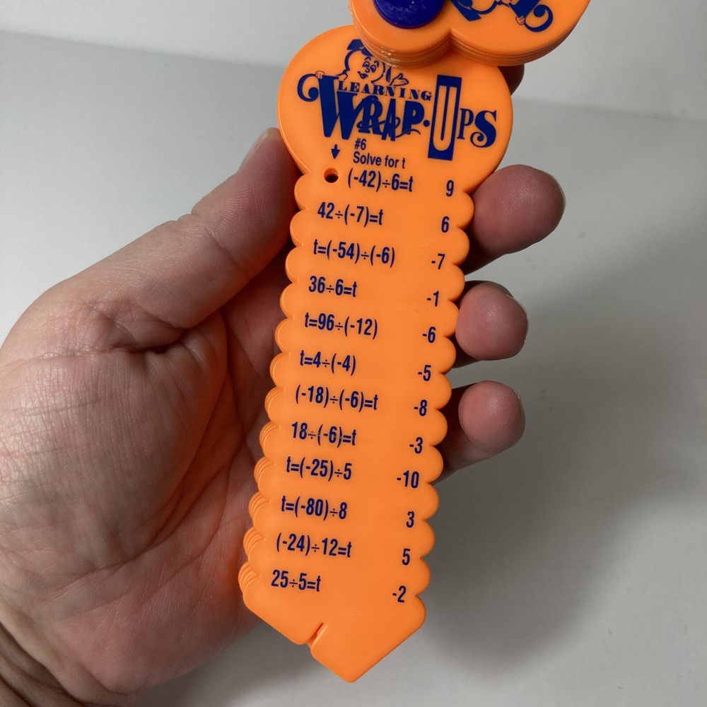 Learning Wrap-Ups Pre-Algebra Orange Multiplication Division Positive Negative #