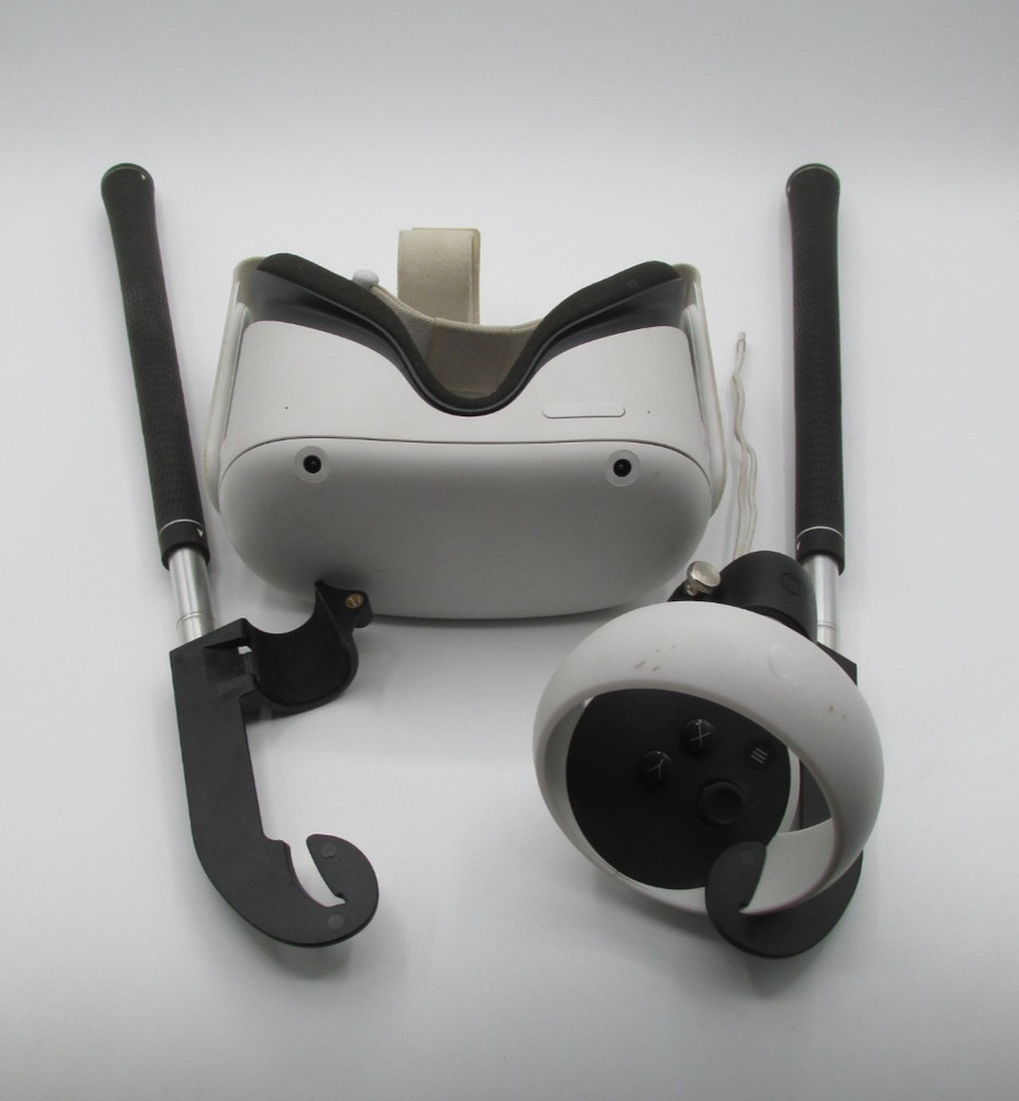 META OCULUS QUEST 1 HEADSET W/1 CONTROLLER WHITE & 2 STICKS!