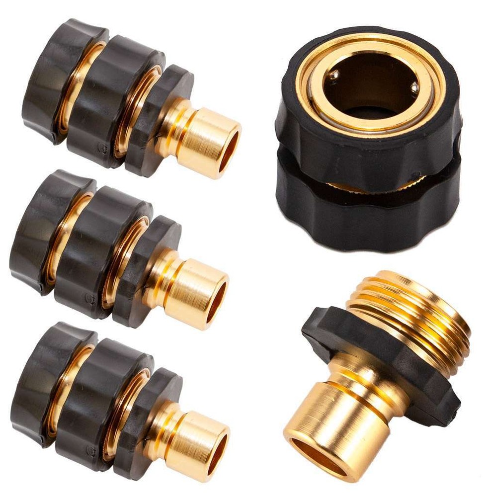 3/4'' Garden Hose Quick Connect Solid Brass Quick Connector Garden Hose Fitting