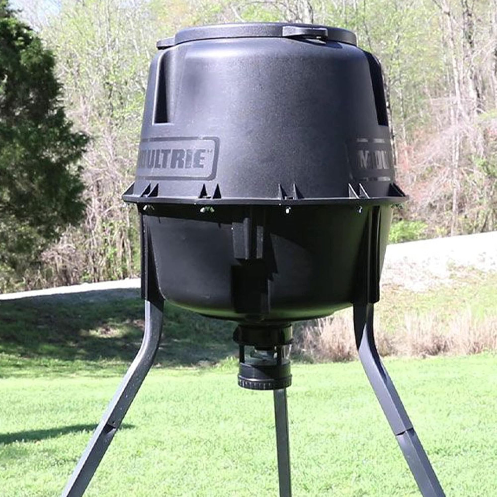 30-Gallon Deer Feeder Tripod Quick-Lock Hopper System - Digital Timer Control -