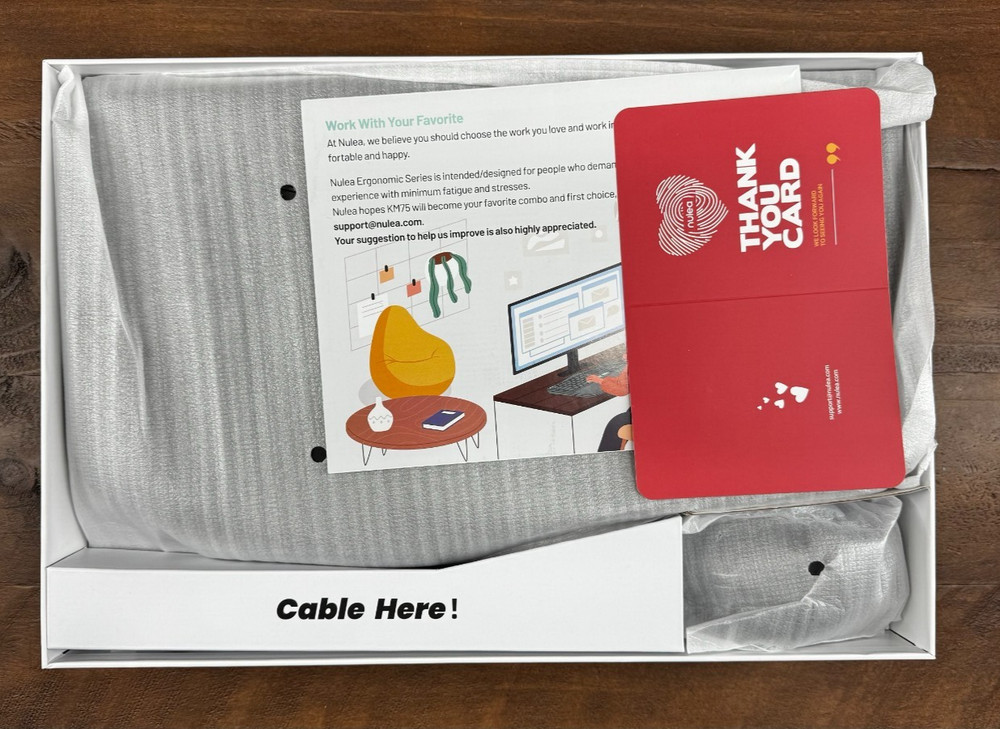 Nulea KM75 Advanced Ergonomic Wireless Keyboard & Mouse Combo Comfortable Black