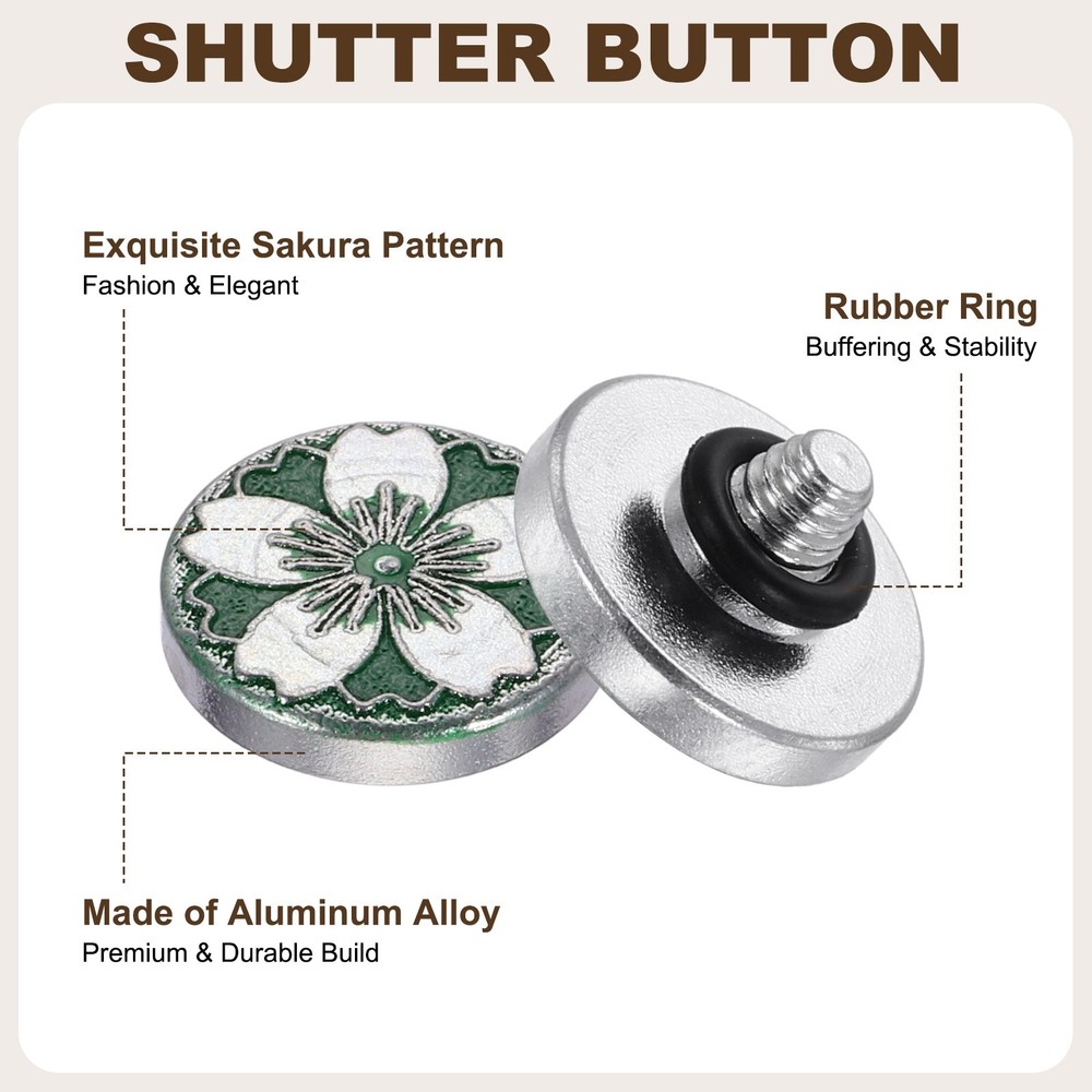 Shutter Button (Green) Camera Soft Release Button Threaded, for Fuji