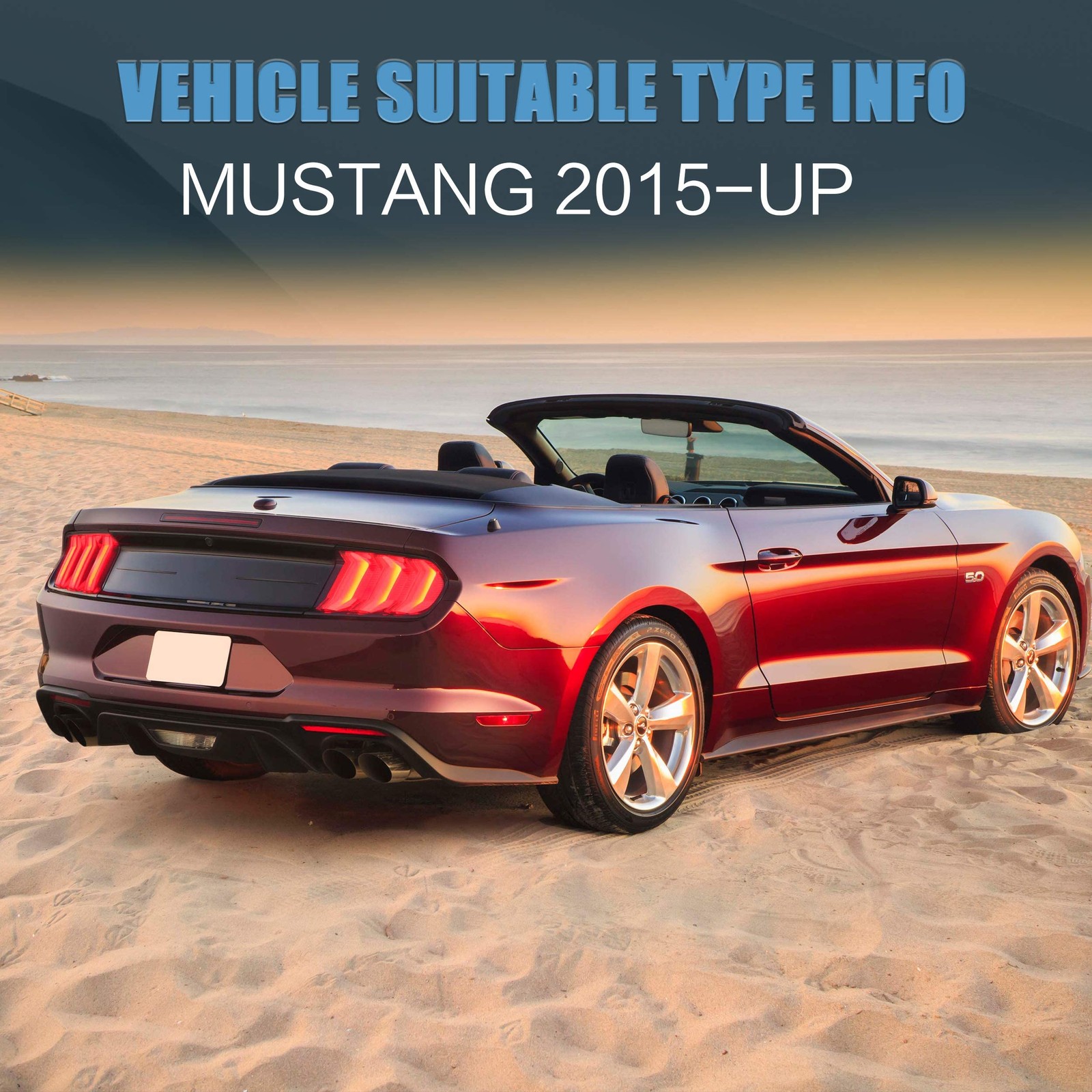 Tail lights Assembly Fit for 2015-2020 Ford Mustang 6th Gen Plug-and-play