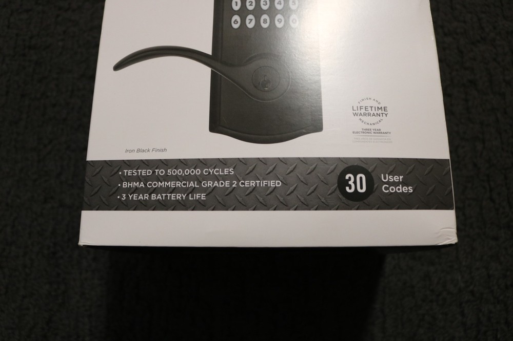 Kwikset Smartcode 955 Keypad Electronic Lever Door Lock Deadbolt Open Box