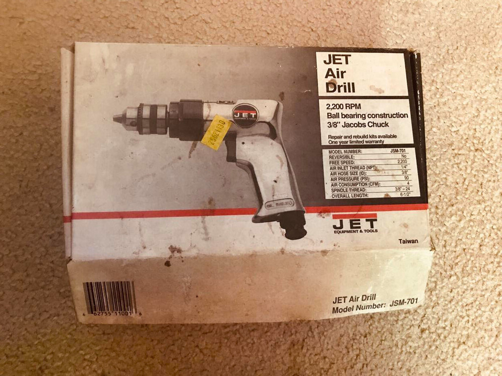 JET Air Drill 3/8” Jacobs Chuck JSM-701