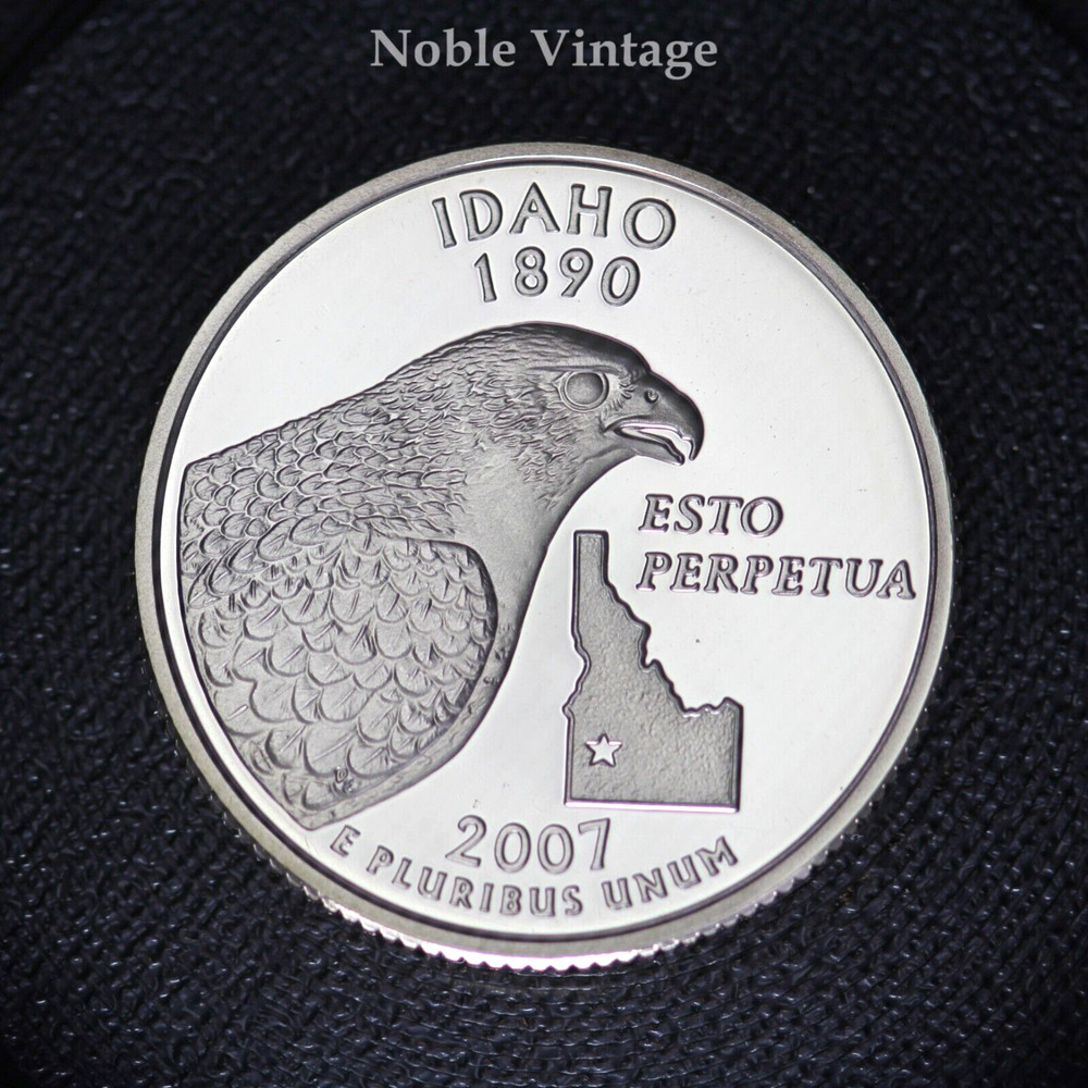 2007 S Proof Idaho State Quarter - From a Clad Proof Set