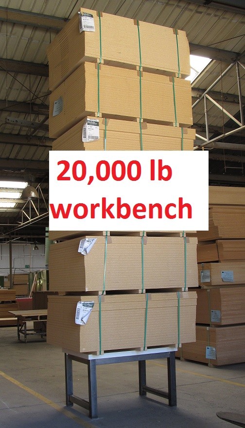 BenchPro H Solid Maple 30"D x 96"W Production Table Industrial Workbenches