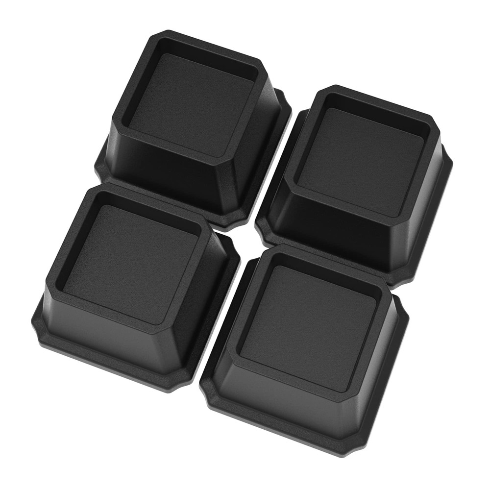 Bed Risers 2 Inch Heavy Duty Elevators for Bed/Table 4 Pack Black 1500 lbs